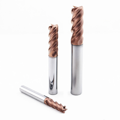 ความต้านทานการสกัดสูง การเคลือบผสมปลาย Mill Cutter Carbide สําหรับการประมวลผลวัสดุแข็ง