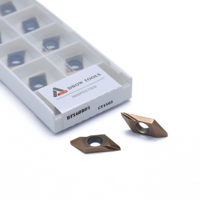 TBP 60FR-20 เม็ดมีดกลึงคาร์ไบด์สำหรับเครื่องกลึง CNC สำหรับการตัดเฉือนชิ้นส่วนเหล็กและการทำงานที่ราบรื่น