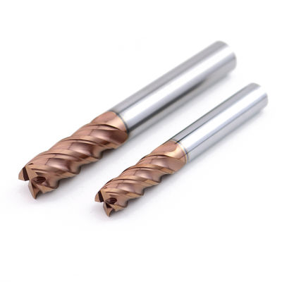 วอลฟ์เทมินคาร์ไบด์ Milling Insert 4 ฟลอตสําหรับ HRC60 Steel AlTiN Coating