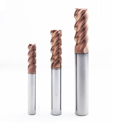 วอลฟ์เทมินคาร์ไบด์ Milling Insert 4 ฟลอตสําหรับ HRC60 Steel AlTiN Coating